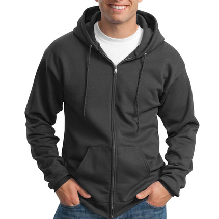 Port & Company ®  Tall Essential Fleece Full-Zip Hooded Sweatshirt. PC90ZHT