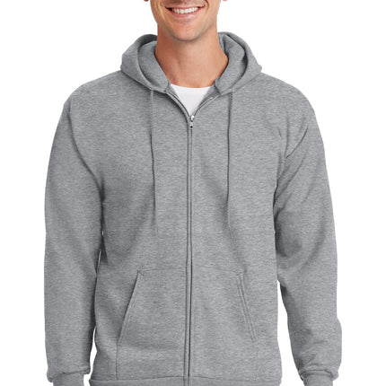 Port & Company ®  Essential Fleece Full-Zip Hooded Sweatshirt.  PC90ZH