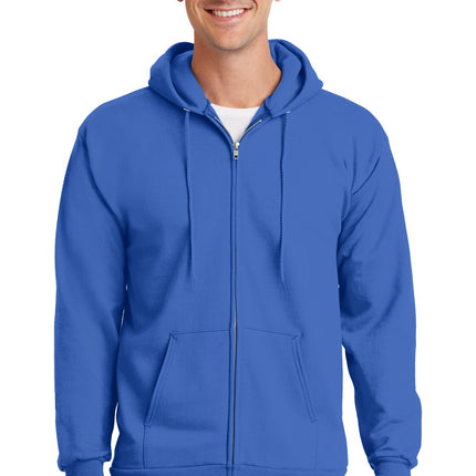 Port & Company ®  Essential Fleece Full-Zip Hooded Sweatshirt.  PC90ZH