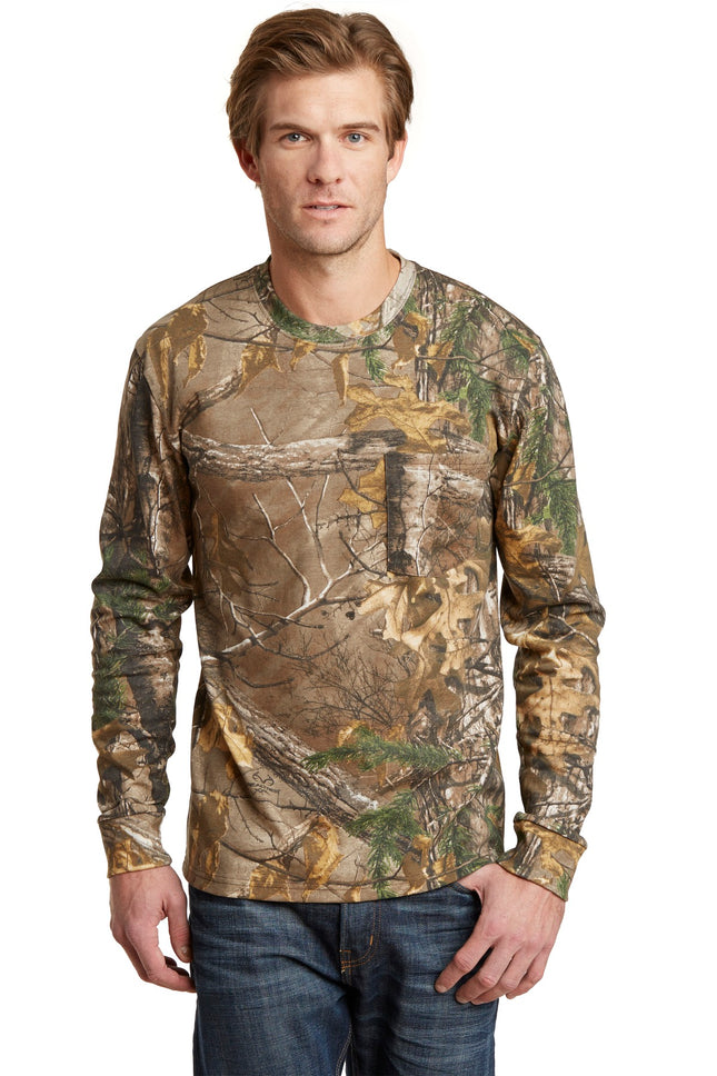 Russell Outdoors  Realtree ®  Long Sleeve Explorer 100% Cotton T-Shirt with Pocket. S020R
