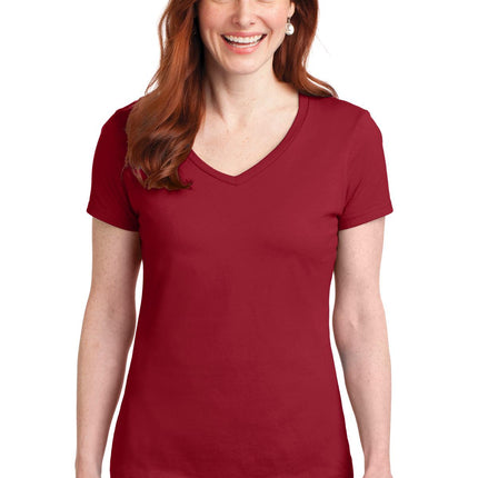Hanes ®  Women's Perfect-T Cotton V-Neck T-Shirt. S04V