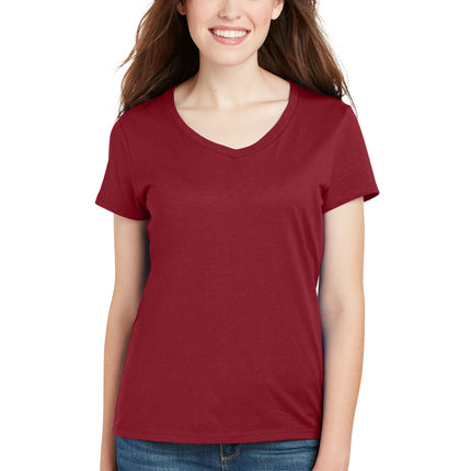 Hanes ®  Women's Perfect-T Cotton V-Neck T-Shirt. S04V