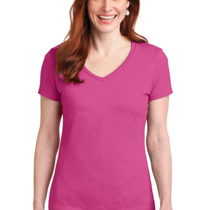 Hanes ®  Women's Perfect-T Cotton V-Neck T-Shirt. S04V