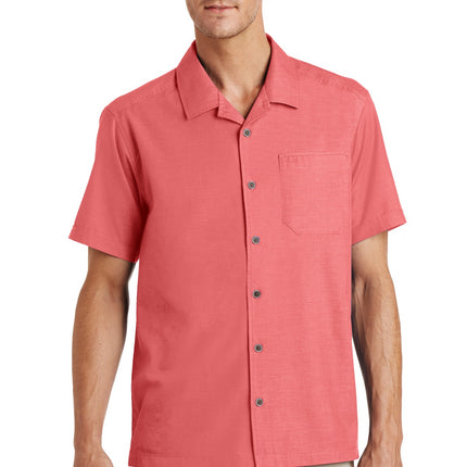 Port Authority ®  Textured Camp Shirt. S662