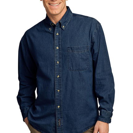 Port & Company ®  - Long Sleeve Value Denim Shirt. SP10