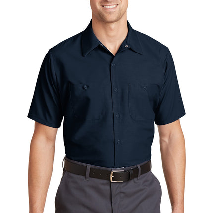 Red Kap ®  Long Size, Short Sleeve Industrial Work Shirt. SP24LONG