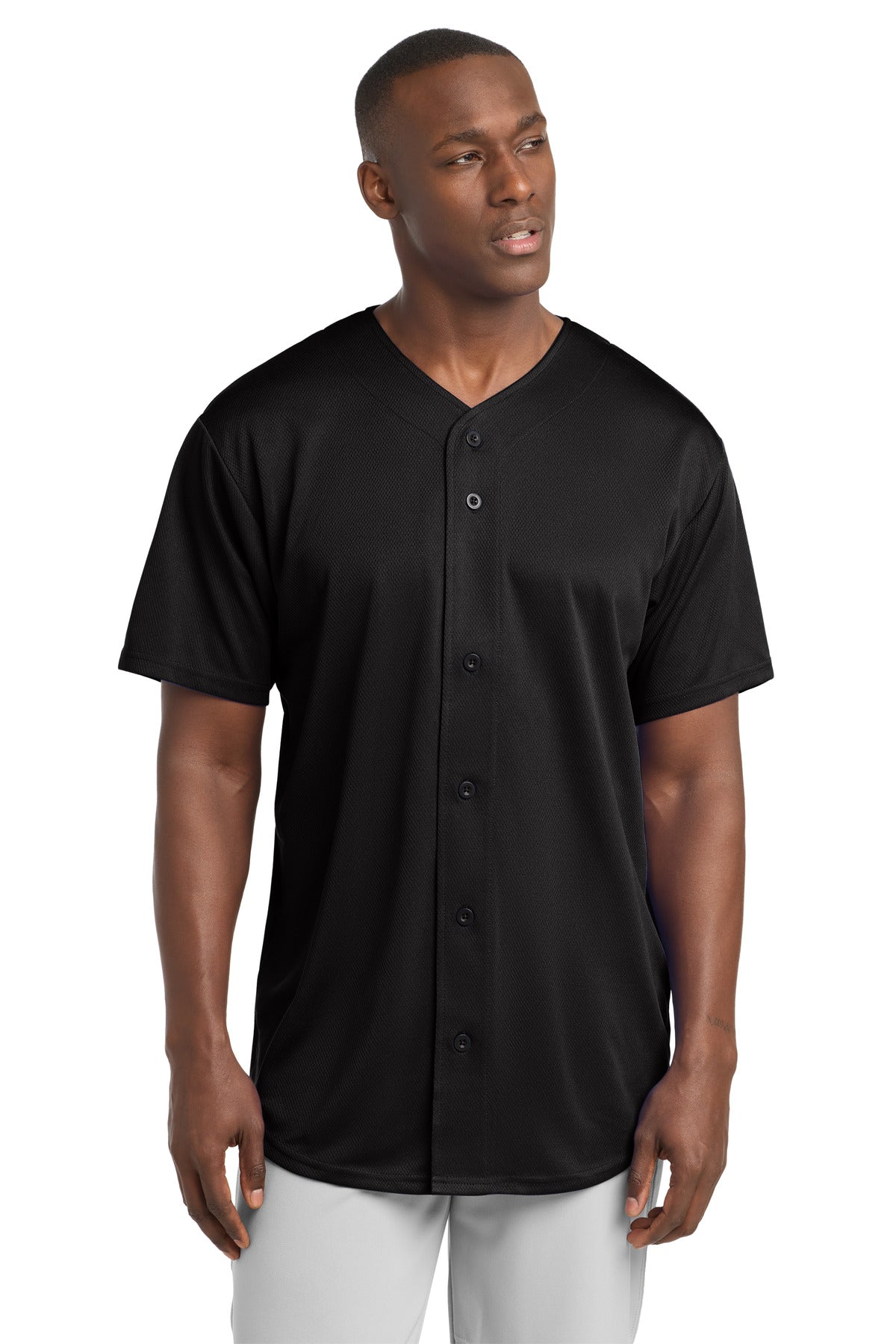 Sport-Tek® PosiCharge® Tough Mesh Full-Button Jersey ST220