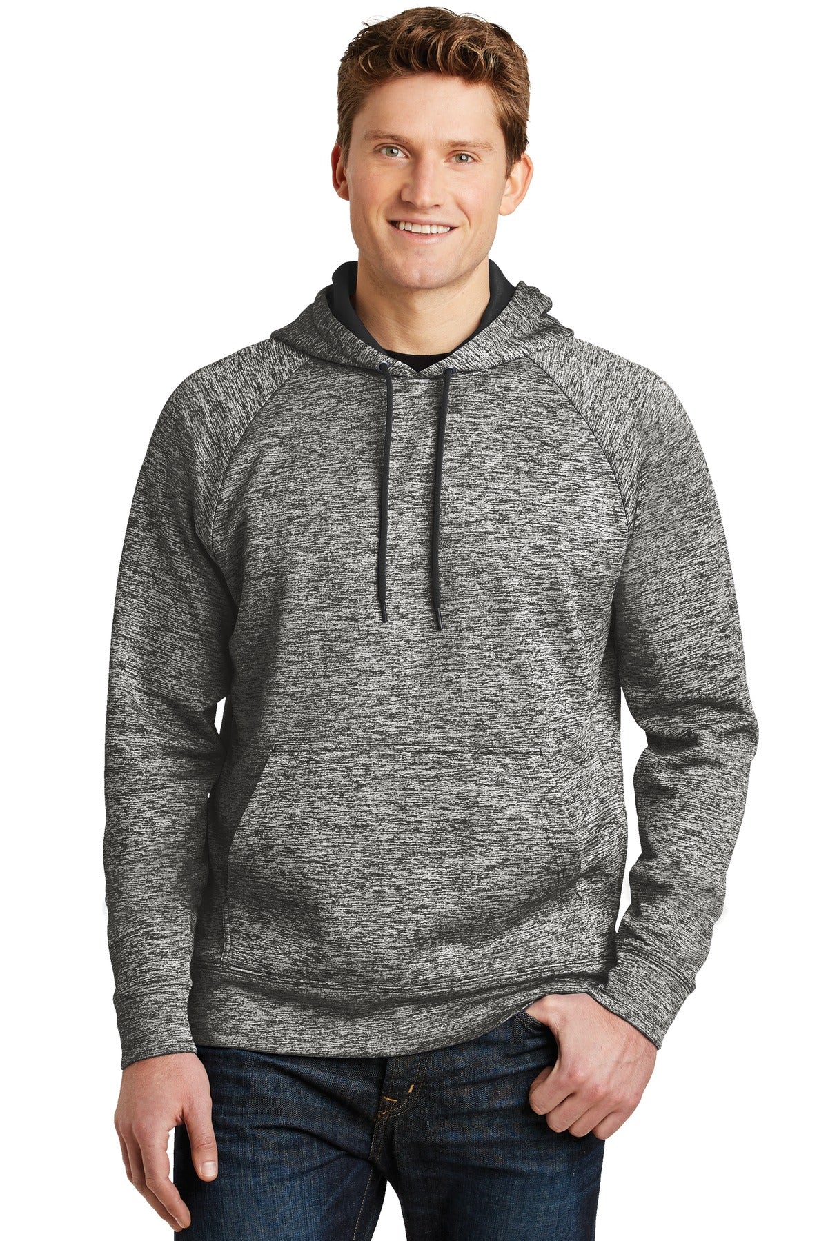 Sport-Tek® PosiCharge® Electric Heather Fleece Hooded Pullover ST225