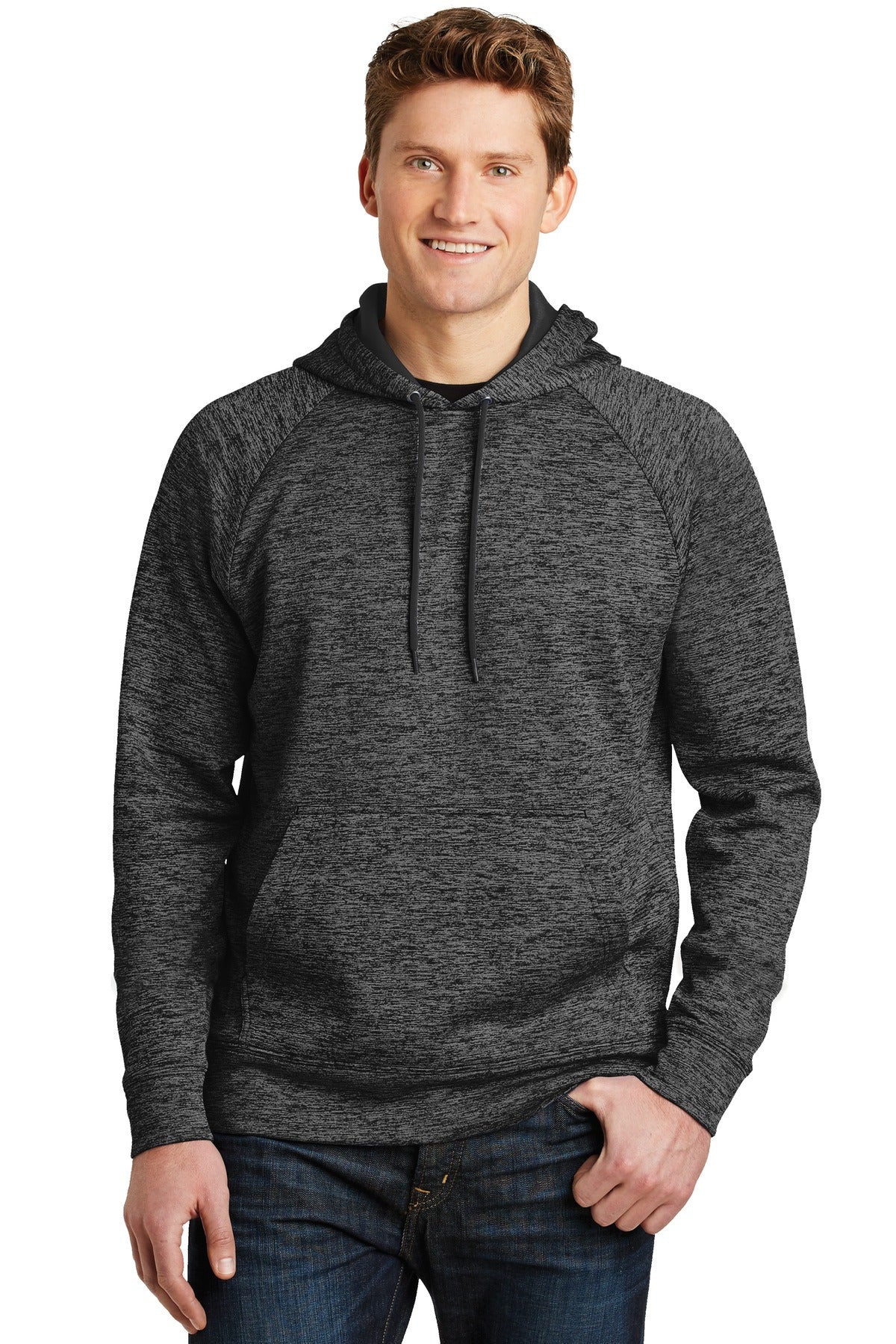 Sport-Tek® PosiCharge® Electric Heather Fleece Hooded Pullover ST225