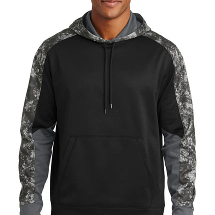 Sport-Tek ®  Sport-Wick ®  Mineral Freeze Fleece Colorblock Hooded Pullover. ST231