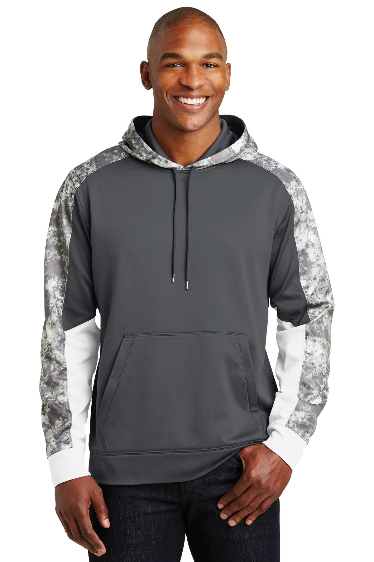 Sport-Tek® Sport-Wick® Mineral Freeze Fleece Colorblock Hooded Pullover ST231
