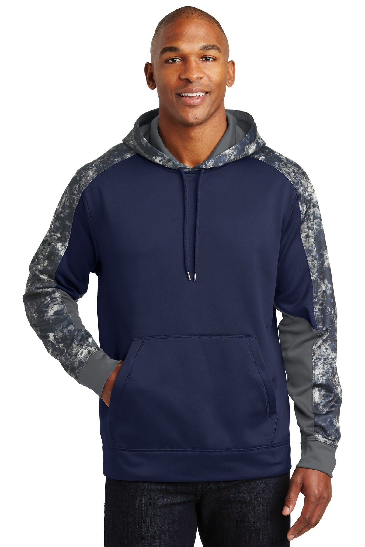 Sport-Tek® Sport-Wick® Mineral Freeze Fleece Colorblock Hooded Pullover ST231