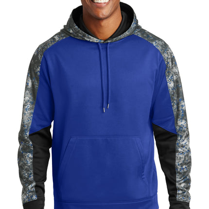 Sport-Tek ®  Sport-Wick ®  Mineral Freeze Fleece Colorblock Hooded Pullover. ST231