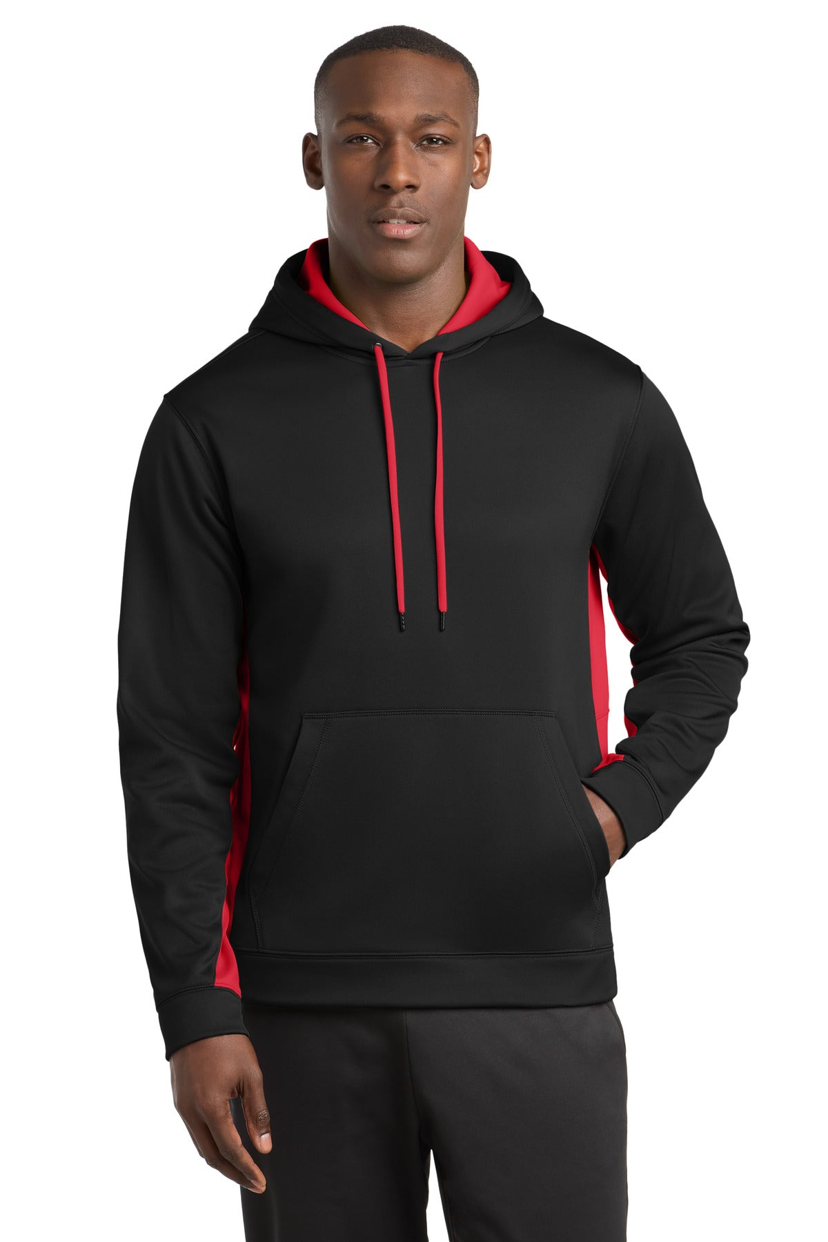 Sport-Tek® Sport-Wick® Fleece Colorblock Hooded Pullover ST235