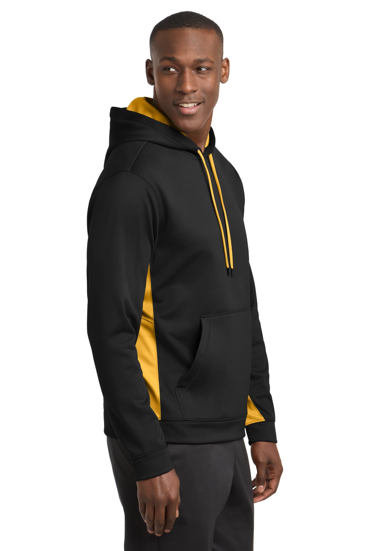 Sport-Tek® Sport-Wick® Fleece Colorblock Hooded Pullover ST235