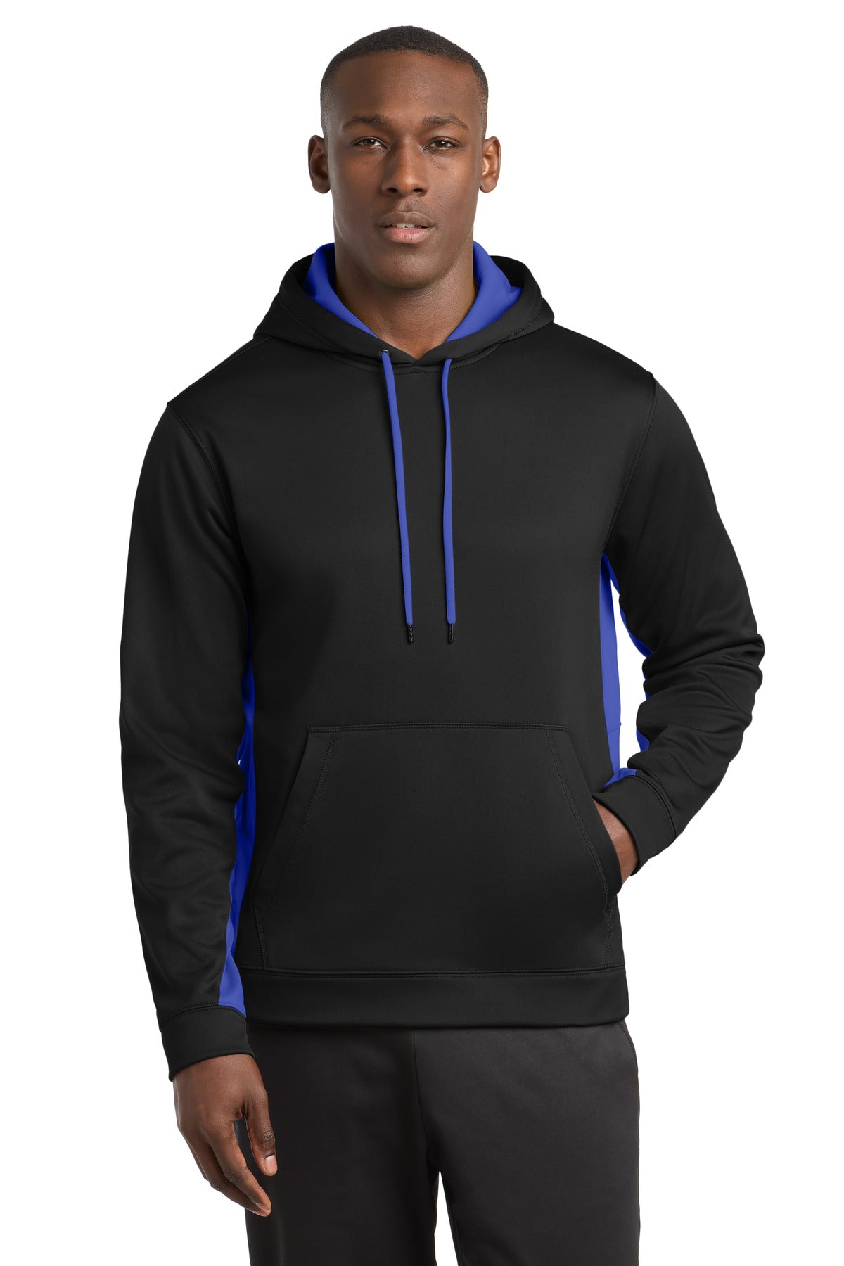 Sport-Tek® Sport-Wick® Fleece Colorblock Hooded Pullover ST235