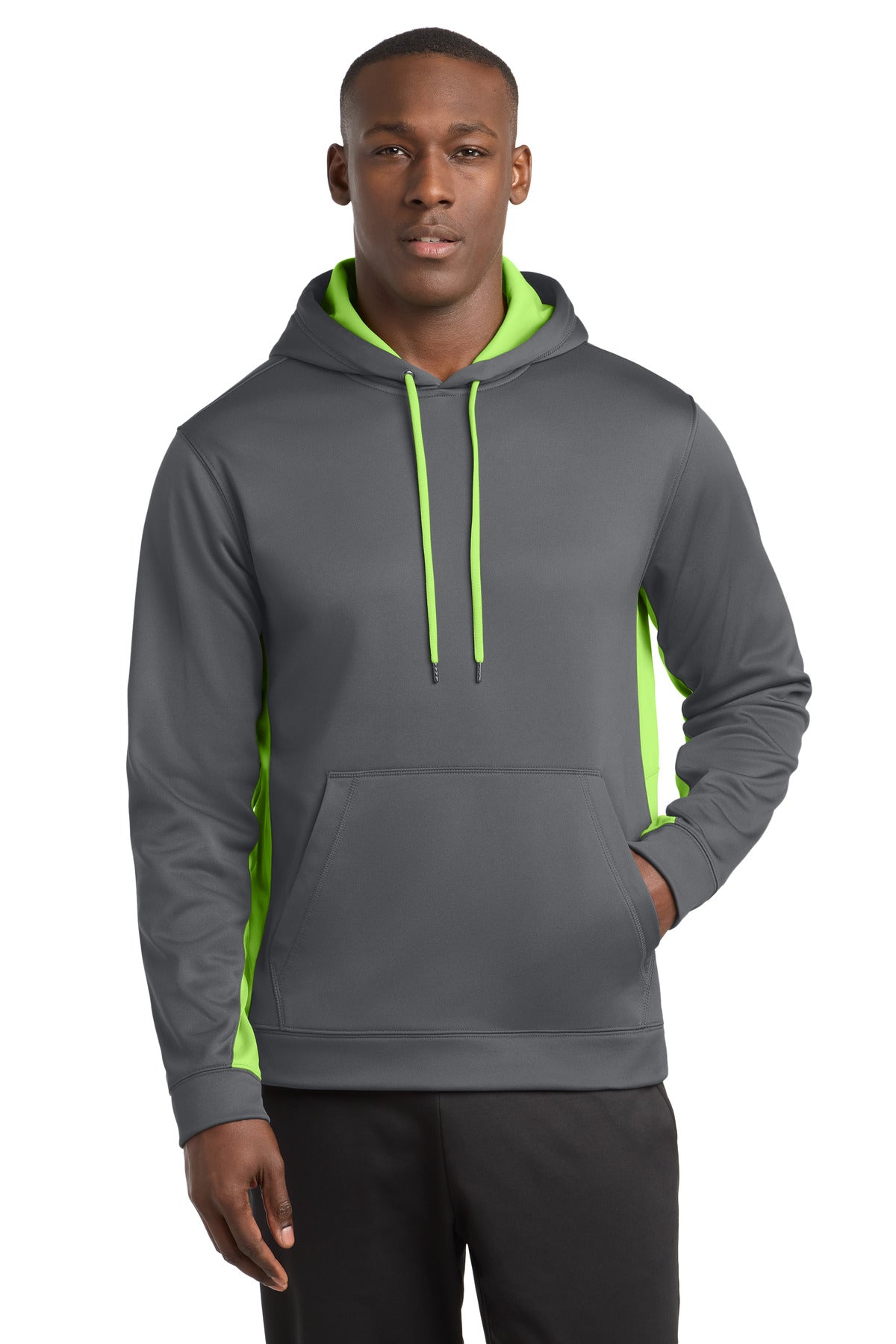 Sport-Tek® Sport-Wick® Fleece Colorblock Hooded Pullover ST235