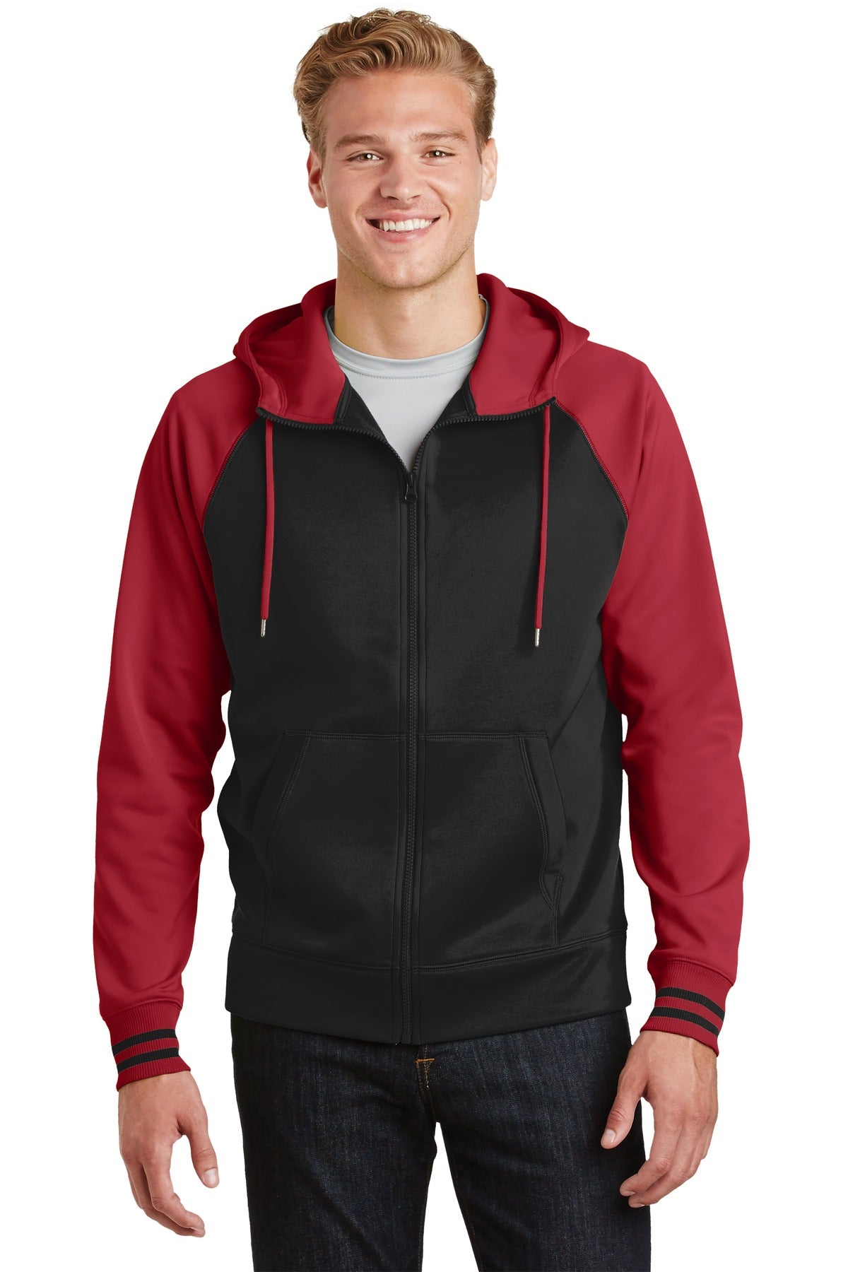 Sport-Tek® Sport-Wick® Varsity Fleece Full-Zip Hooded Jacket ST236