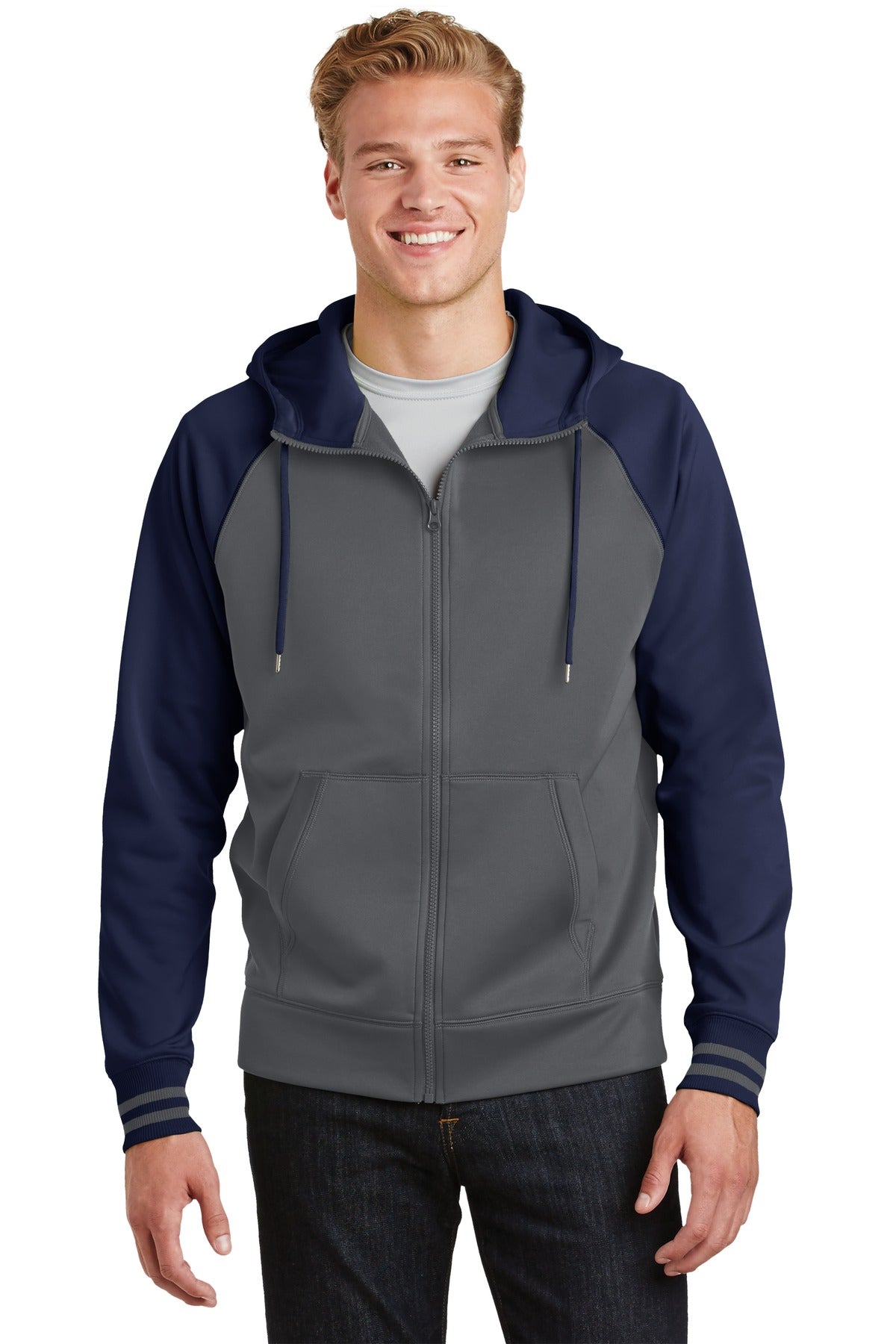 Sport-Tek® Sport-Wick® Varsity Fleece Full-Zip Hooded Jacket ST236