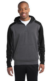 Sport-Tek®  Tech Fleece Colorblock 1/4-Zip Hooded Sweatshirt ST249