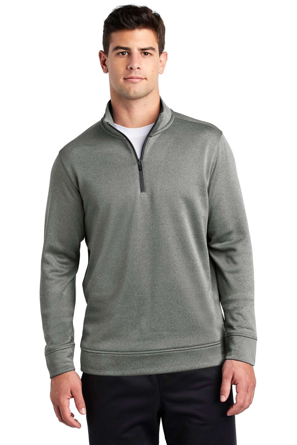 Sport-Tek ® PosiCharge ® Sport-Wick ® Heather Fleece 1/4-Zip Pullover ST263