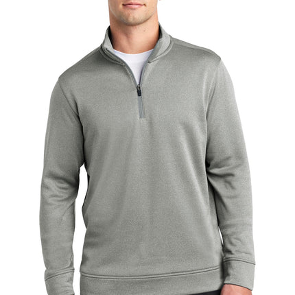 Sport-Tek  ®  PosiCharge  ®  Sport-Wick  ®  Heather Fleece 1/4-Zip Pullover. ST263