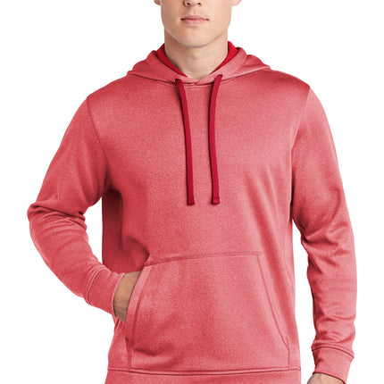 Sport-Tek  ®  PosiCharge  ®  Sport-Wick  ®  Heather Fleece Hooded Pullover. ST264