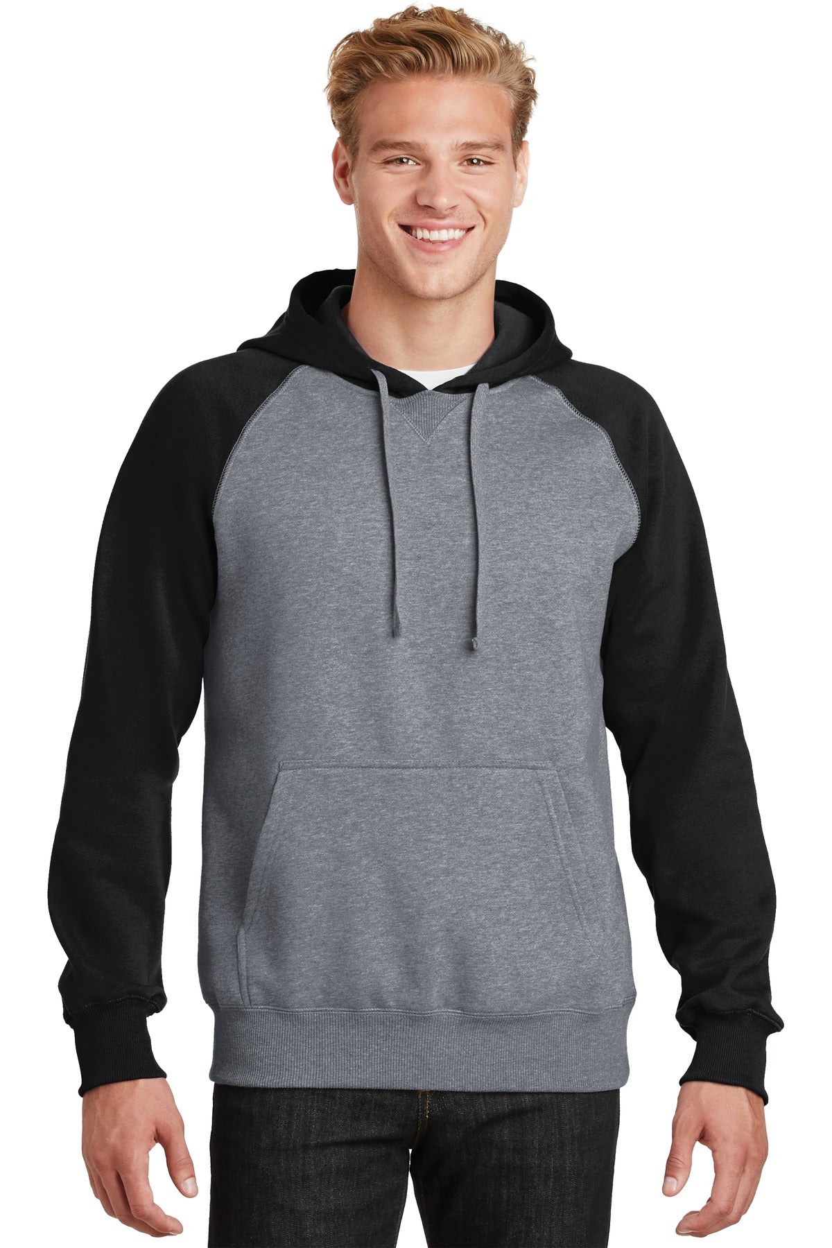 Sport-Tek® Raglan Colorblock Pullover Hooded Sweatshirt ST267