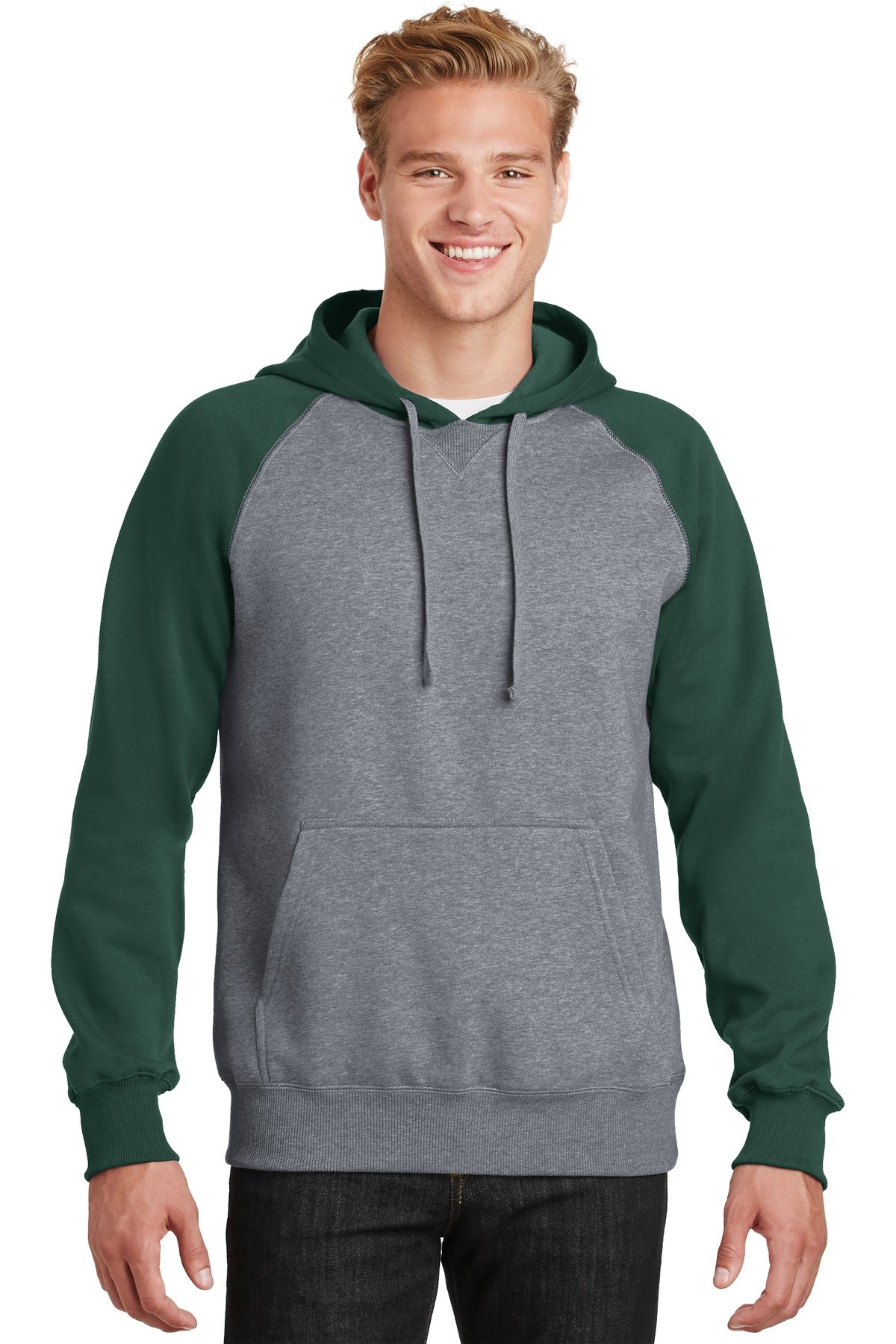 Sport-Tek® Raglan Colorblock Pullover Hooded Sweatshirt ST267