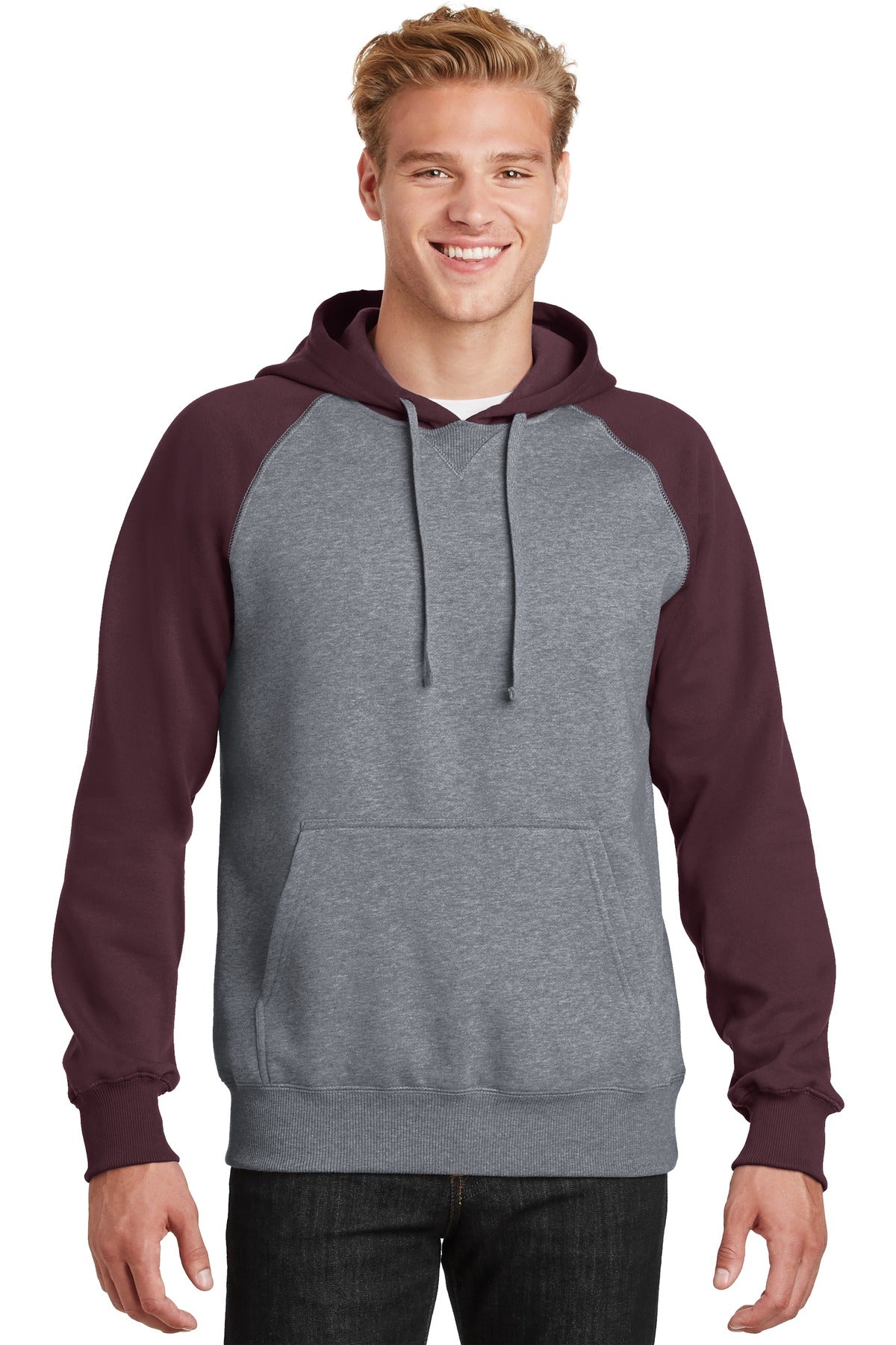 Sport-Tek® Raglan Colorblock Pullover Hooded Sweatshirt ST267