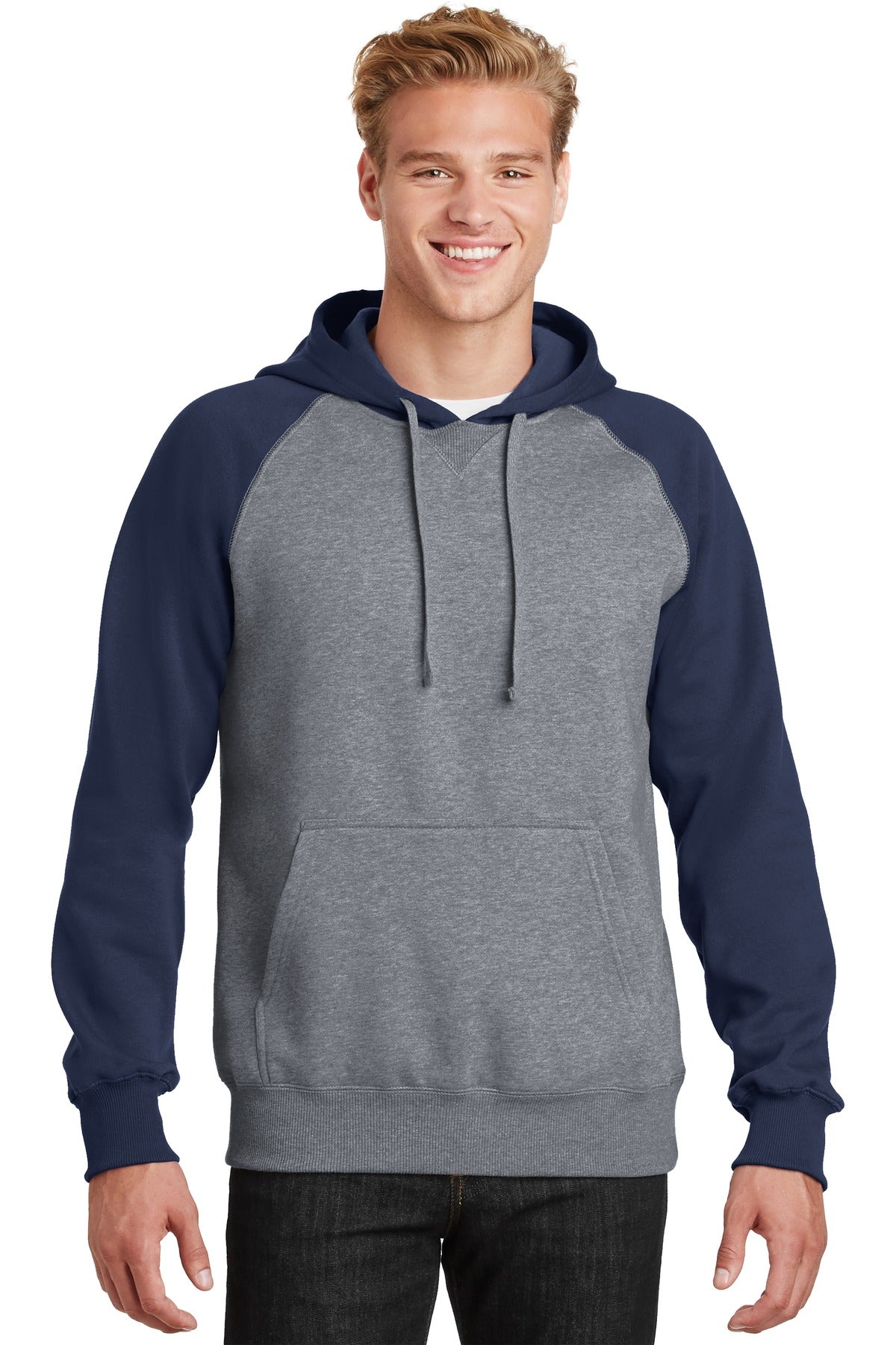 Sport-Tek® Raglan Colorblock Pullover Hooded Sweatshirt ST267