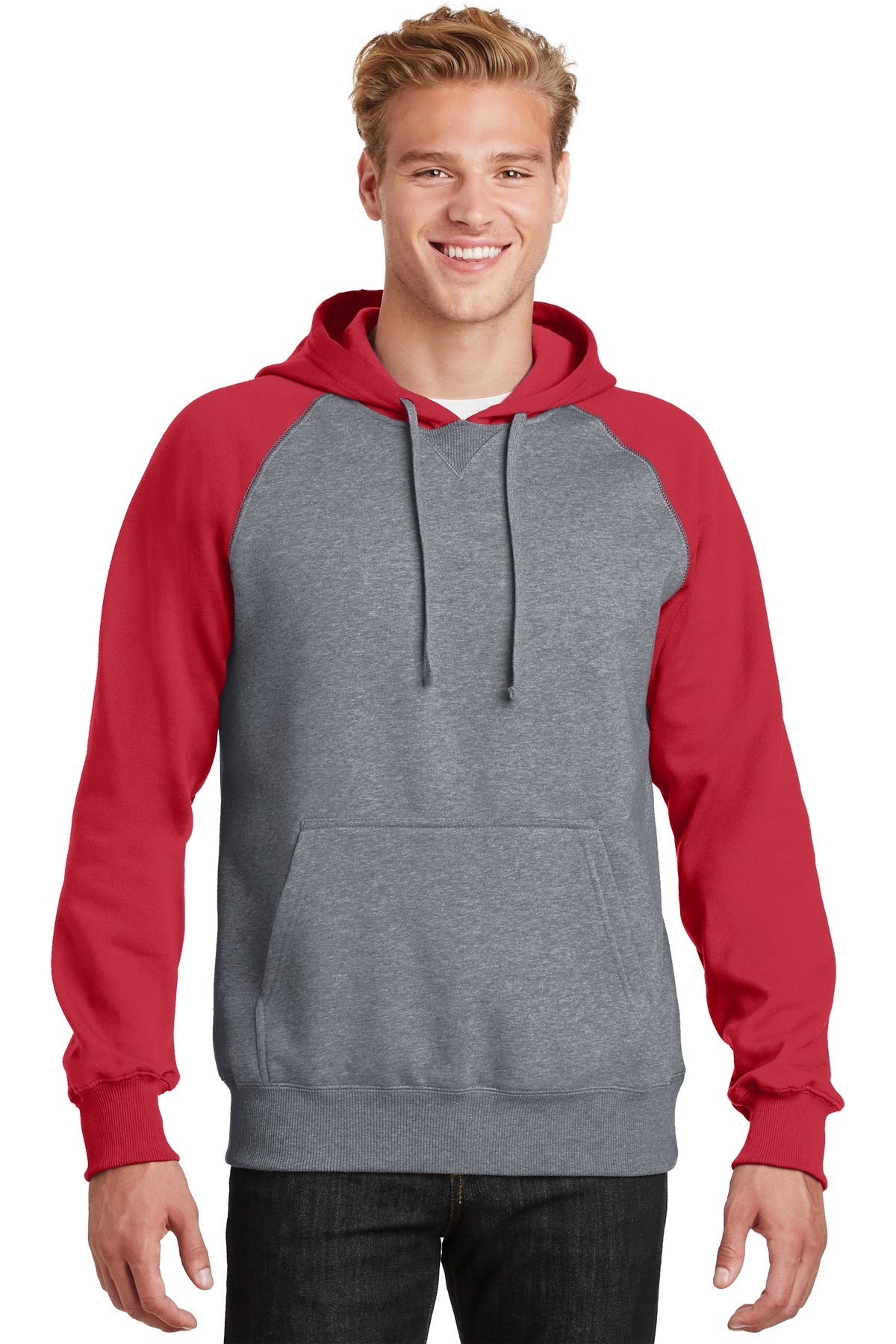 Sport-Tek® Raglan Colorblock Pullover Hooded Sweatshirt ST267