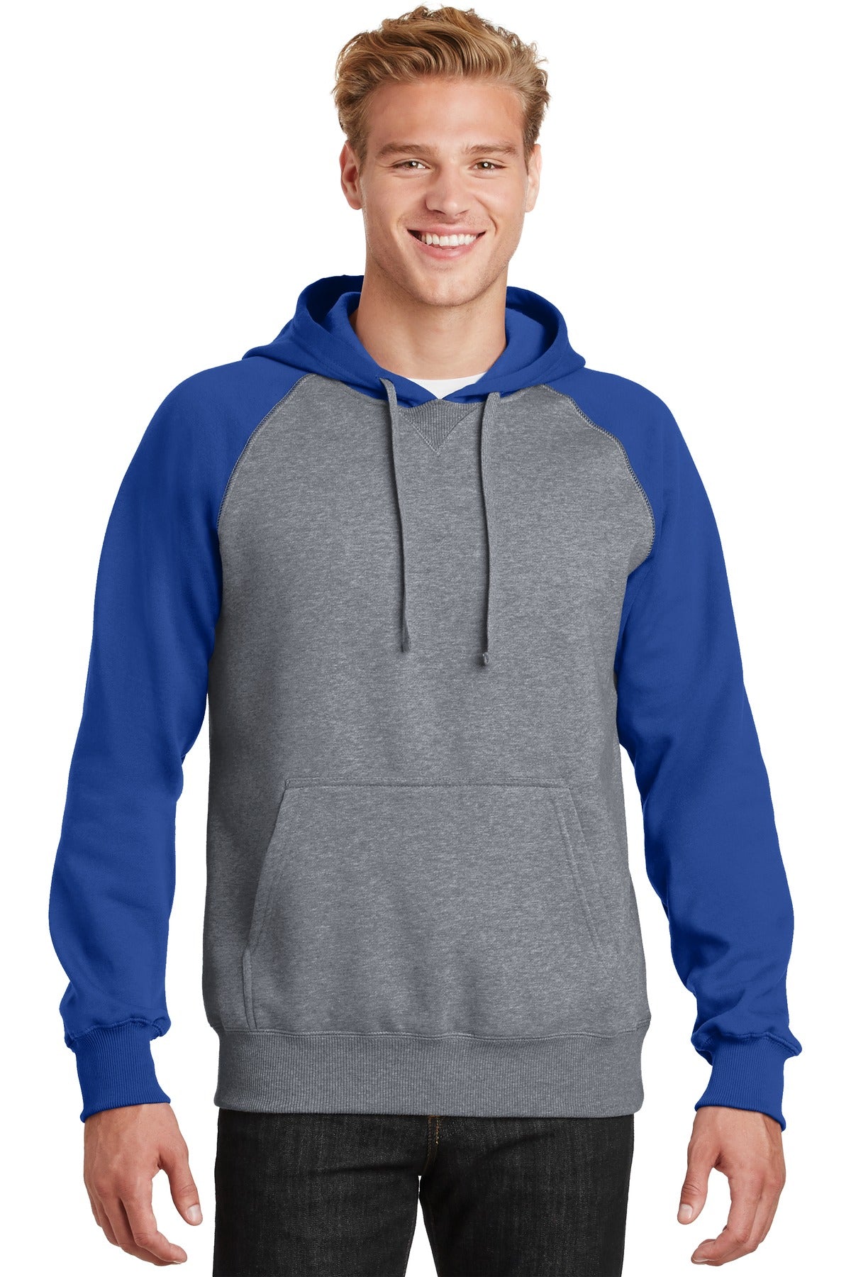 Sport-Tek® Raglan Colorblock Pullover Hooded Sweatshirt ST267