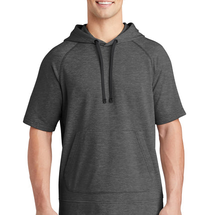 Sport-Tek  ®  PosiCharge  ®  Tri-Blend Wicking Fleece Short Sleeve Hooded Pullover ST297