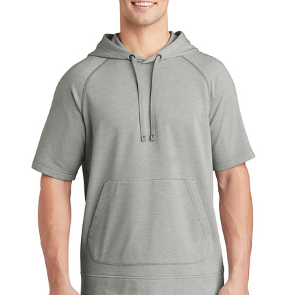 Sport-Tek  ®  PosiCharge  ®  Tri-Blend Wicking Fleece Short Sleeve Hooded Pullover ST297