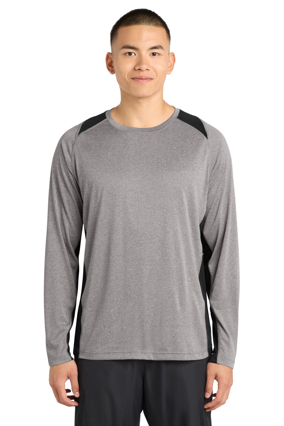 Sport-Tek® Long Sleeve Heather Colorblock Contender Tee ST361LS