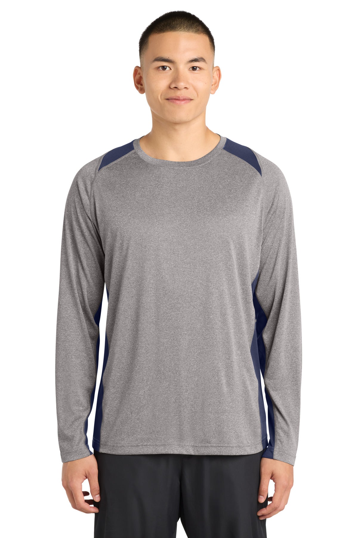 Sport-Tek® Long Sleeve Heather Colorblock Contender Tee ST361LS