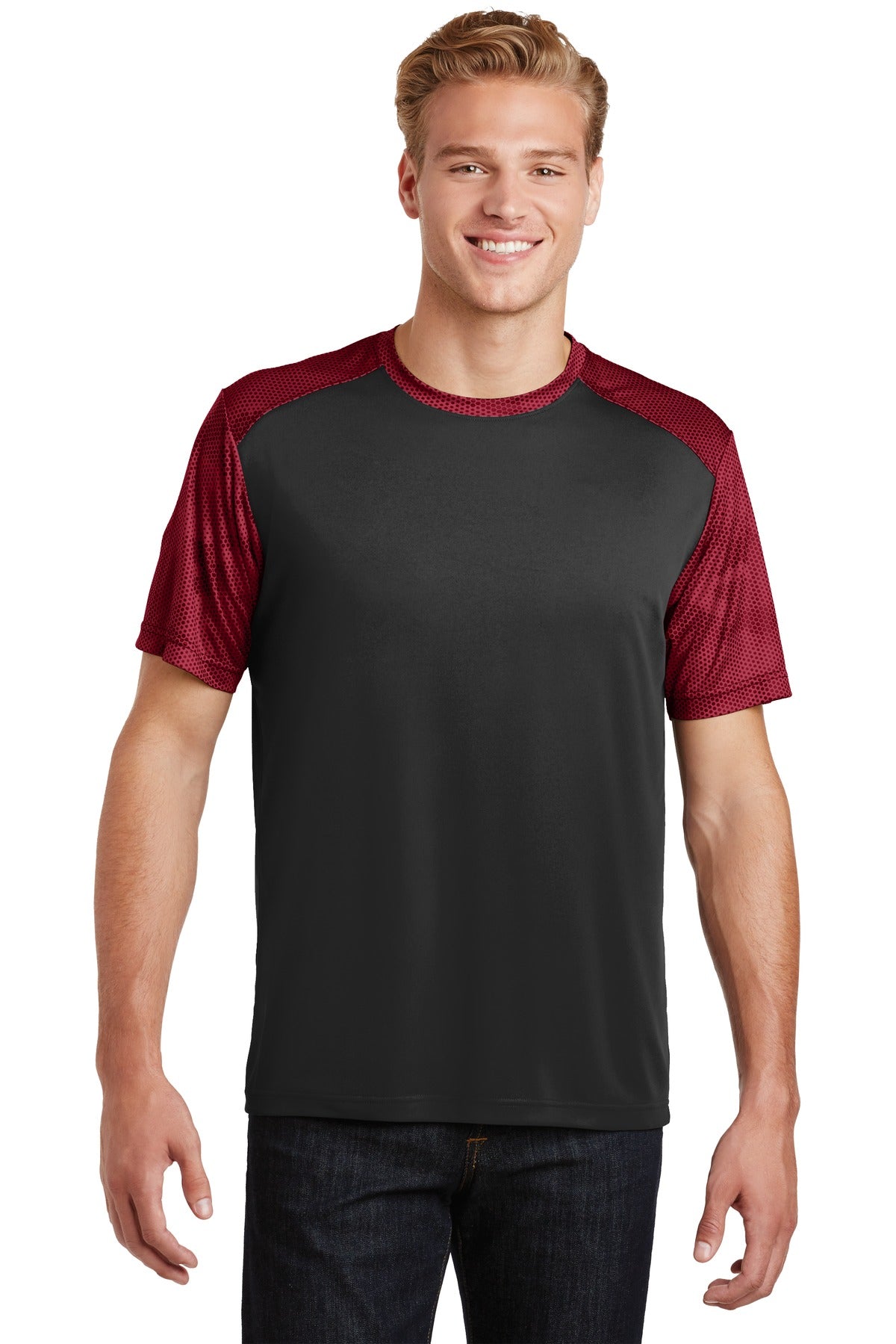 Sport-Tek® CamoHex Colorblock Tee ST371