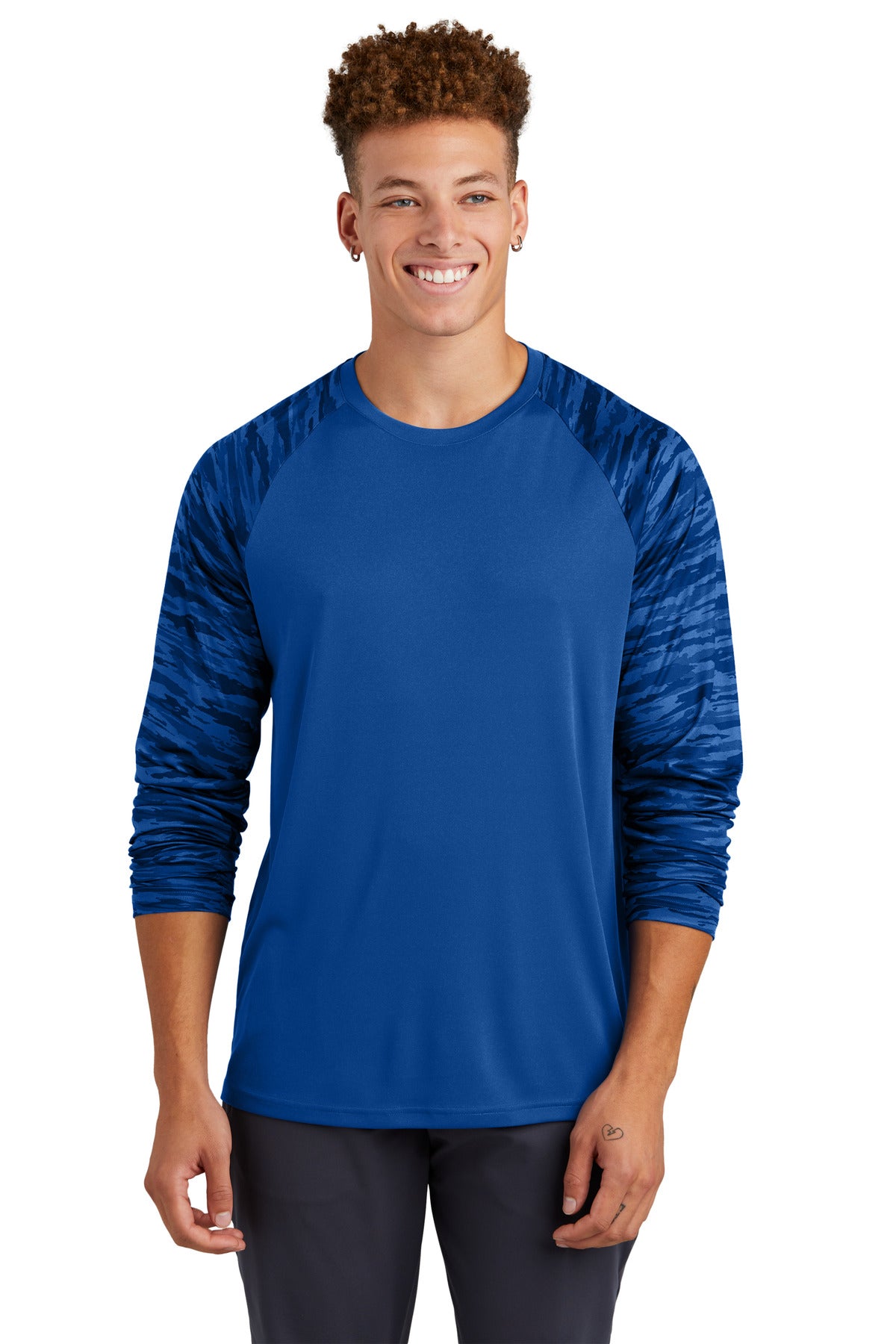 Sport-Tek® Drift Camo Colorblock Long Sleeve Tee ST376LS
