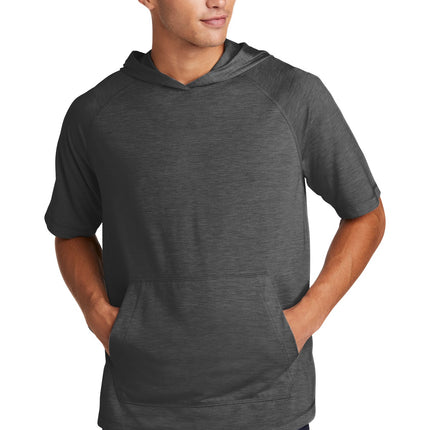 Sport-Tek  ®  PosiCharge  ®  Tri-Blend Wicking Short Sleeve Hoodie. ST404