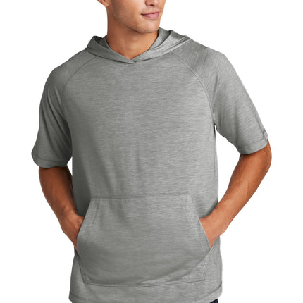 Sport-Tek  ®  PosiCharge  ®  Tri-Blend Wicking Short Sleeve Hoodie. ST404