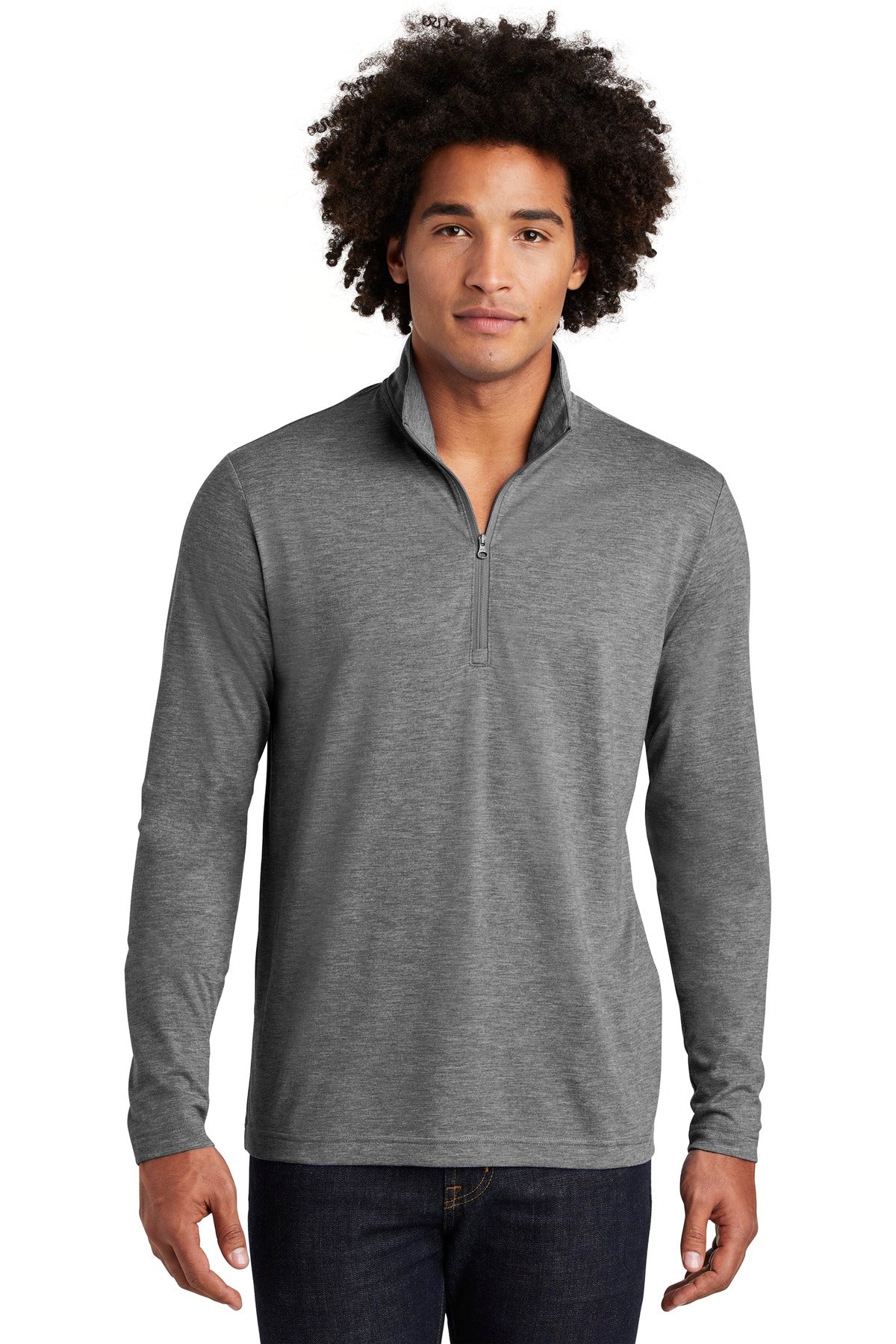 Sport-Tek ® PosiCharge ® Tri-Blend Wicking 1/4-Zip Pullover ST407