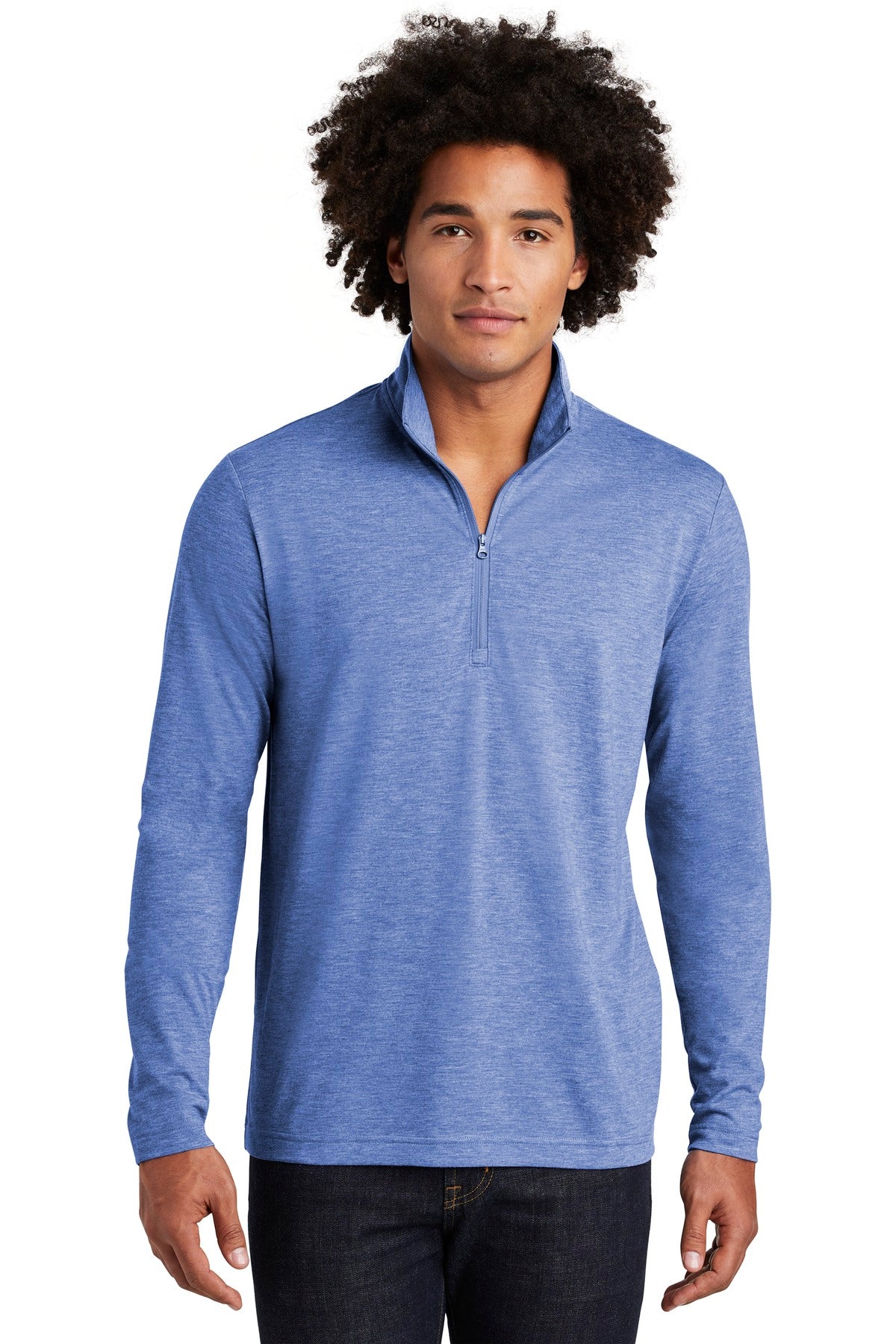 Sport-Tek ® PosiCharge ® Tri-Blend Wicking 1/4-Zip Pullover ST407