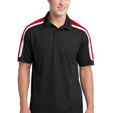 Sport-Tek ®  Tricolor Shoulder Micropique Sport-Wick ®  Polo. ST658
