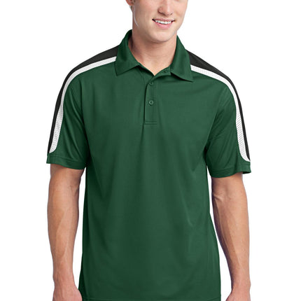 Sport-Tek ®  Tricolor Shoulder Micropique Sport-Wick ®  Polo. ST658