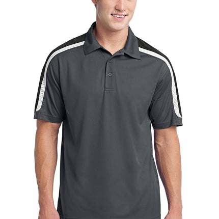 Sport-Tek ®  Tricolor Shoulder Micropique Sport-Wick ®  Polo. ST658