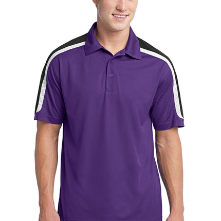 Sport-Tek ®  Tricolor Shoulder Micropique Sport-Wick ®  Polo. ST658