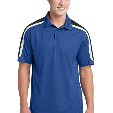 Sport-Tek ®  Tricolor Shoulder Micropique Sport-Wick ®  Polo. ST658