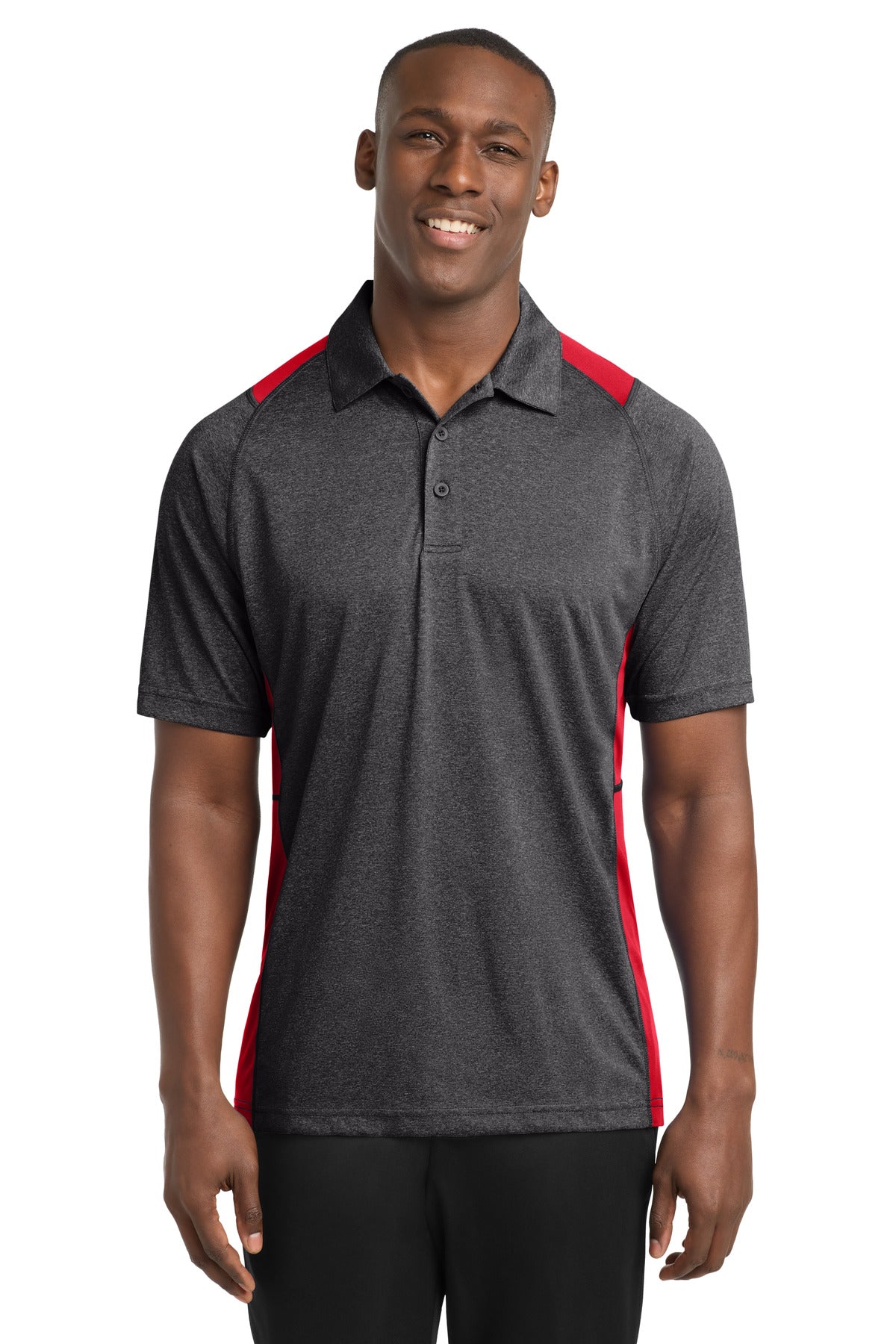 Sport-Tek ®  Heather Colorblock Contender Polo. ST665