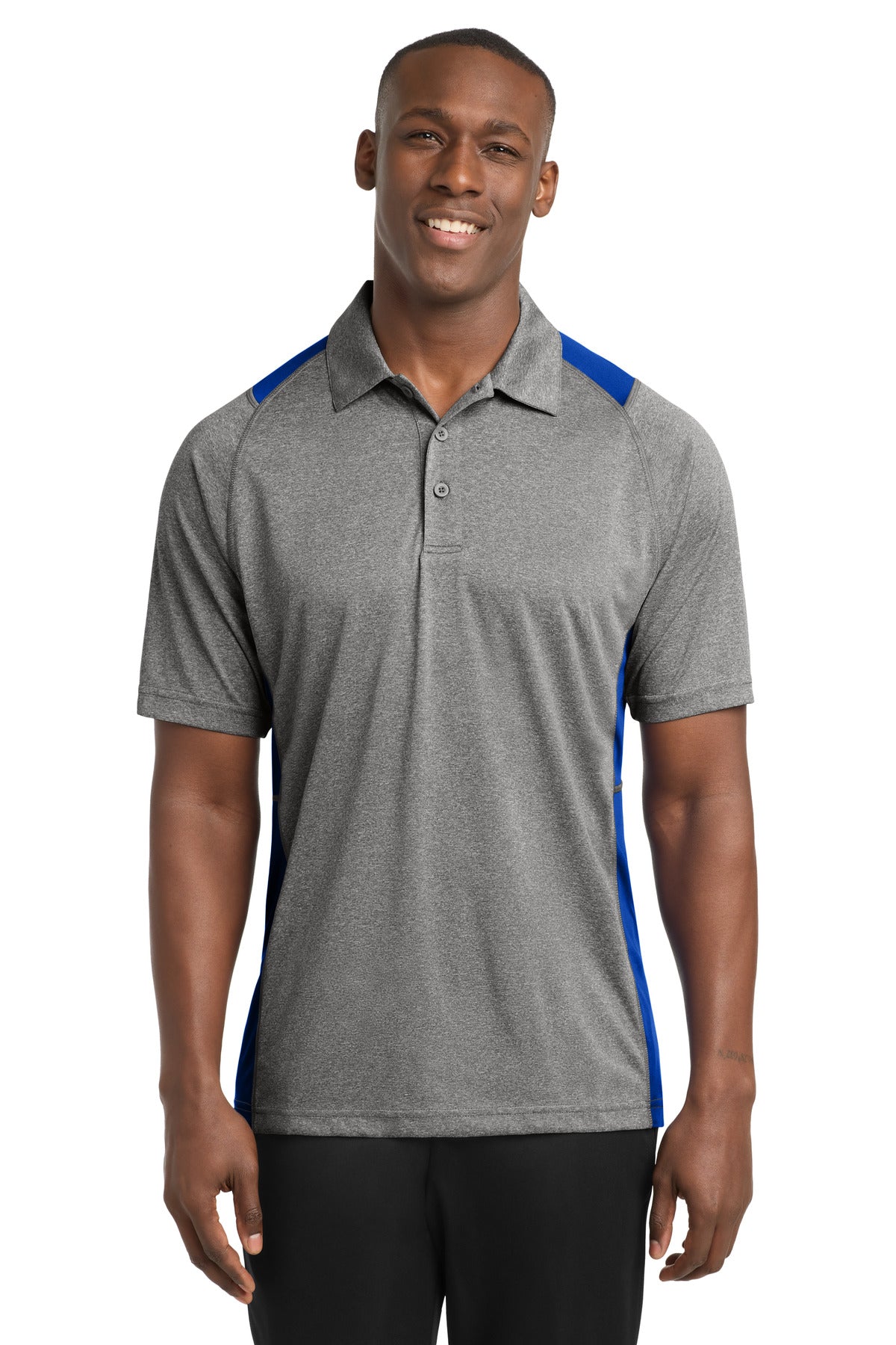 Sport-Tek ®  Heather Colorblock Contender Polo. ST665